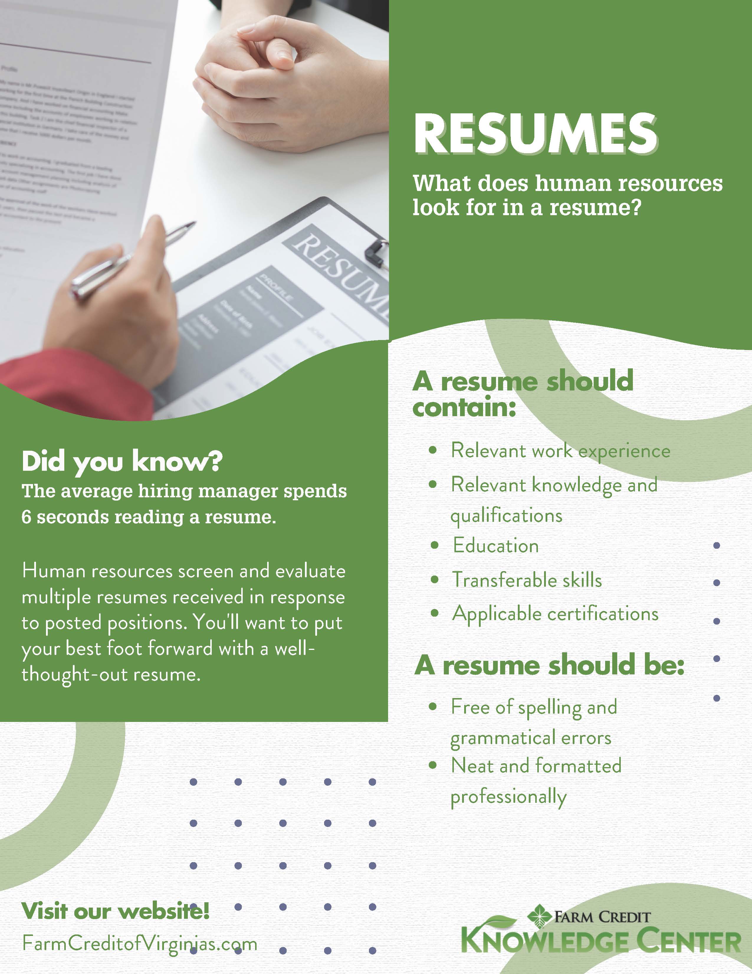 What should be on a resume?