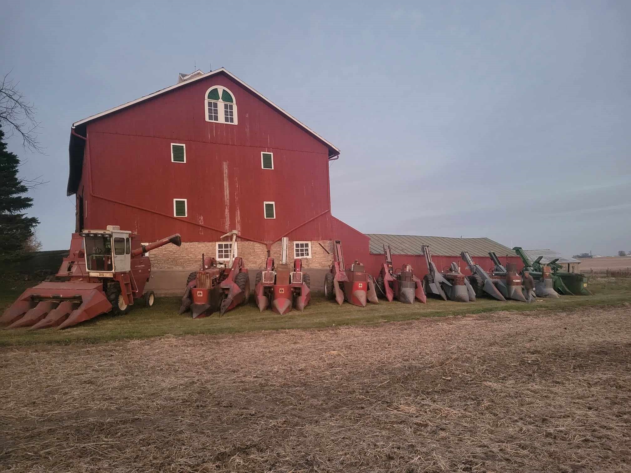 Picture of corn harvest equipment.