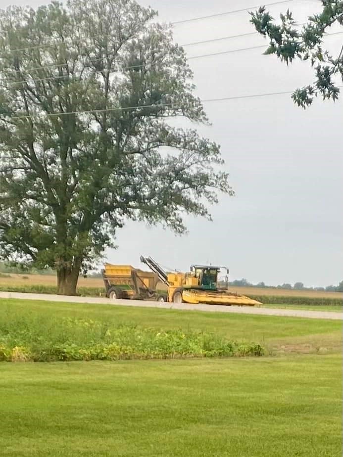 Corn combine machine