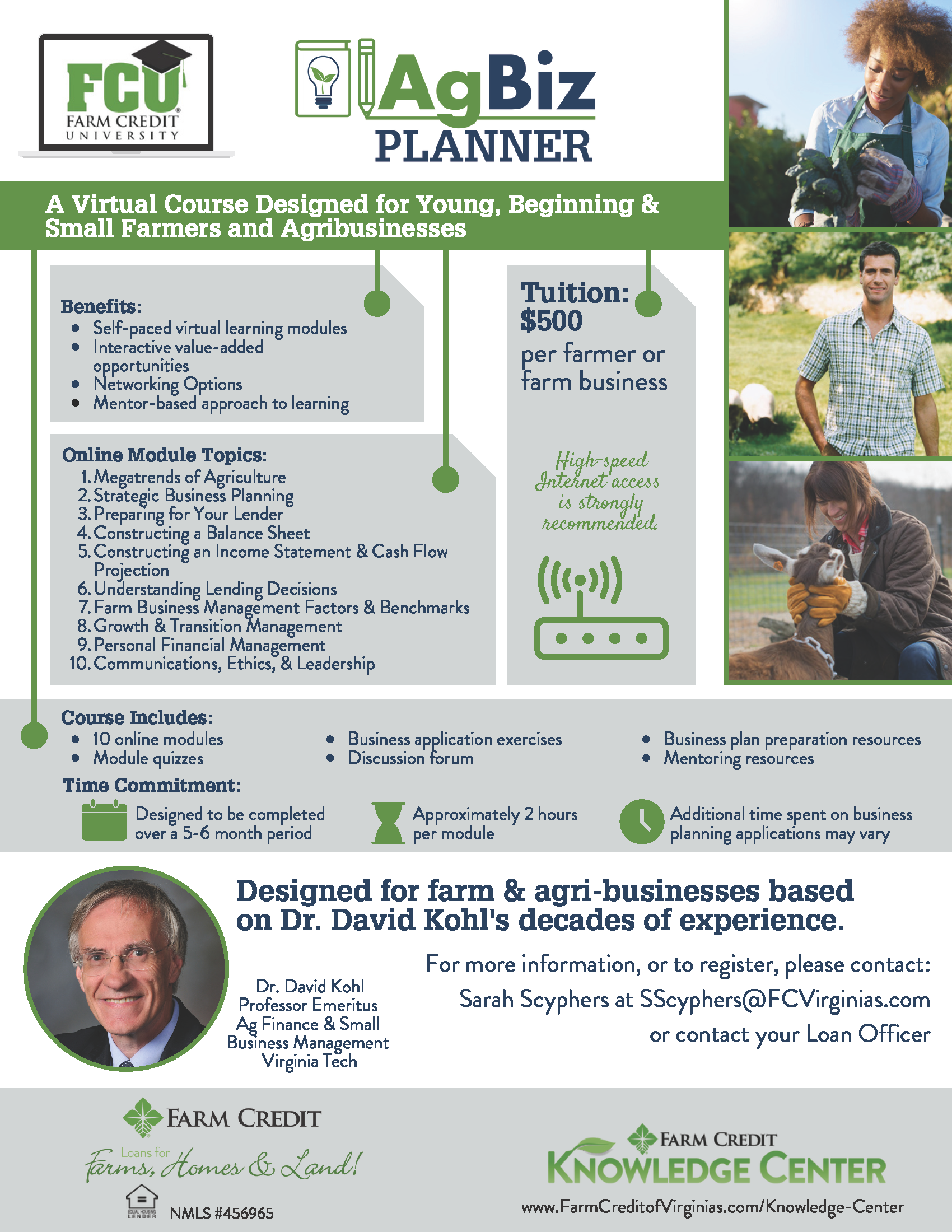 ag biz planner and ag biz basics program flyer