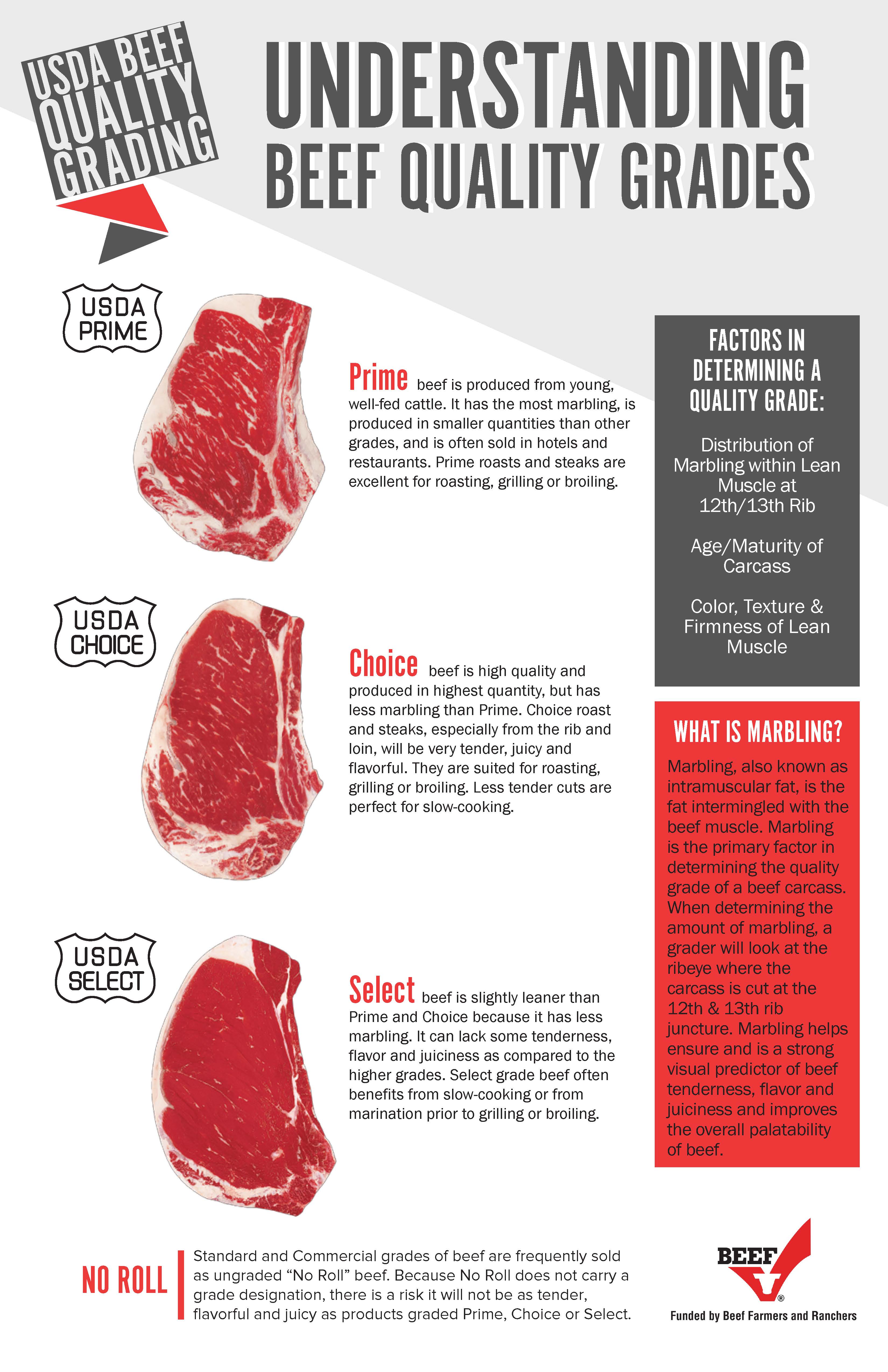 Beef grades infographic