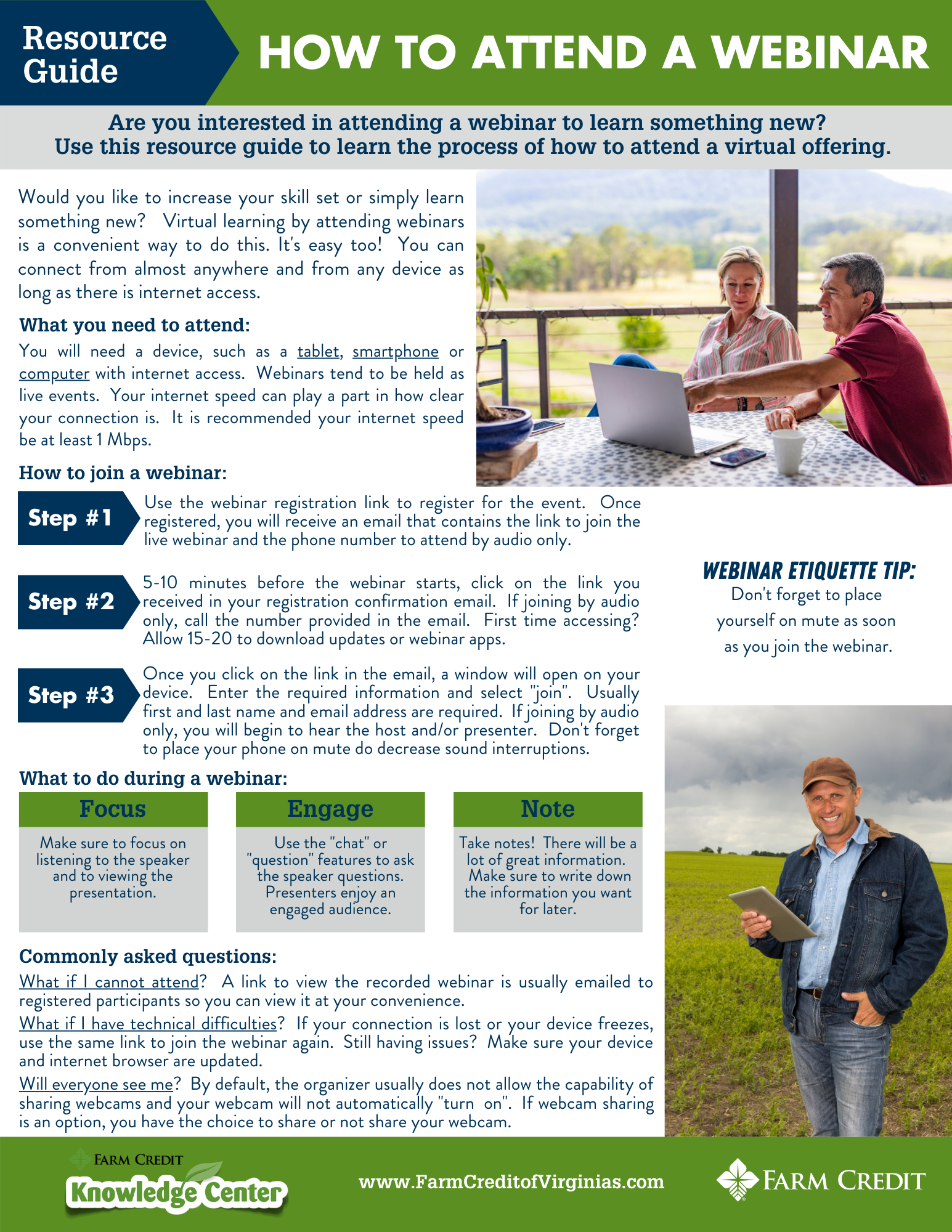 How to attend a farm credit event resource guide
