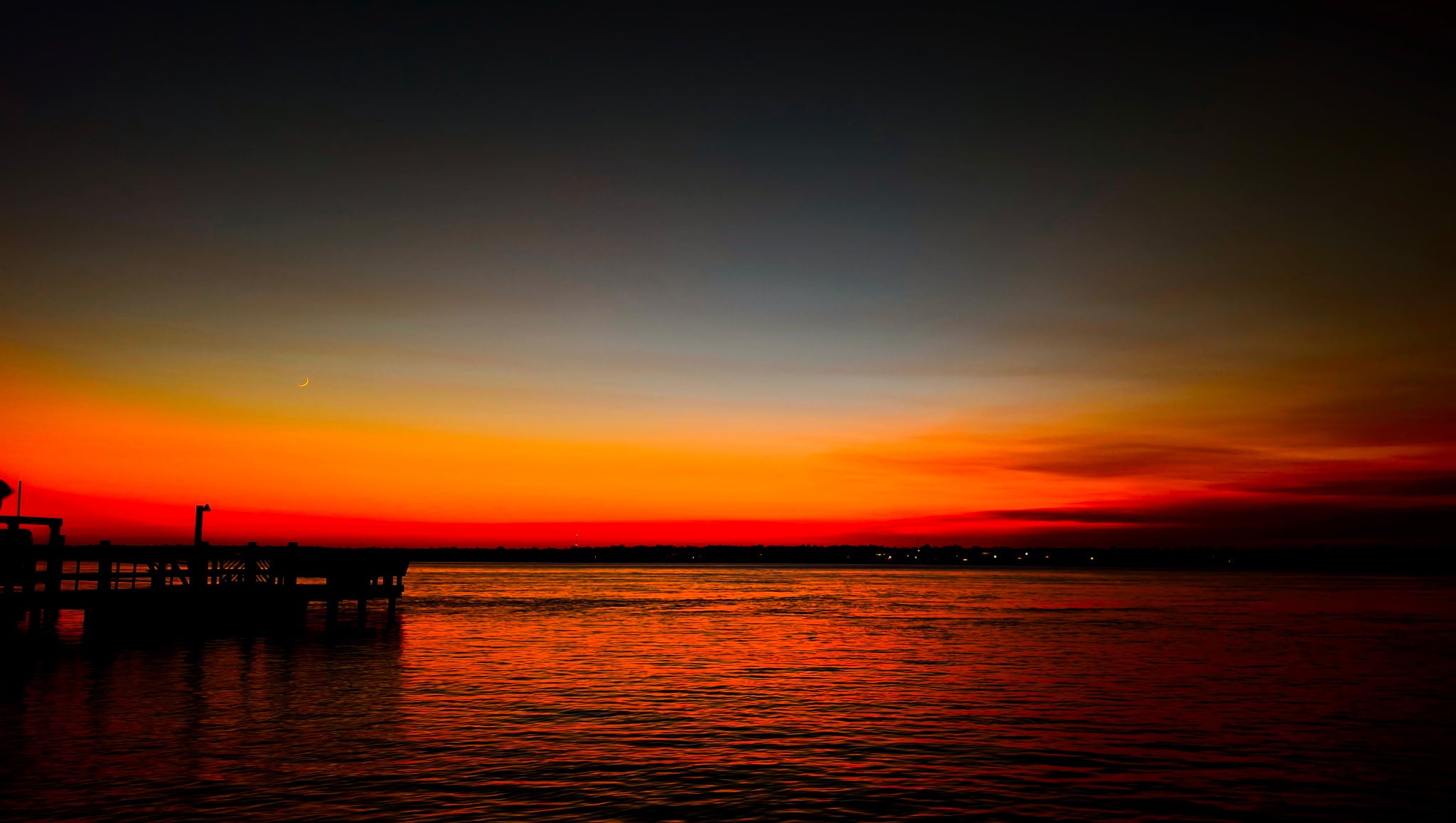 Sunset over ocean