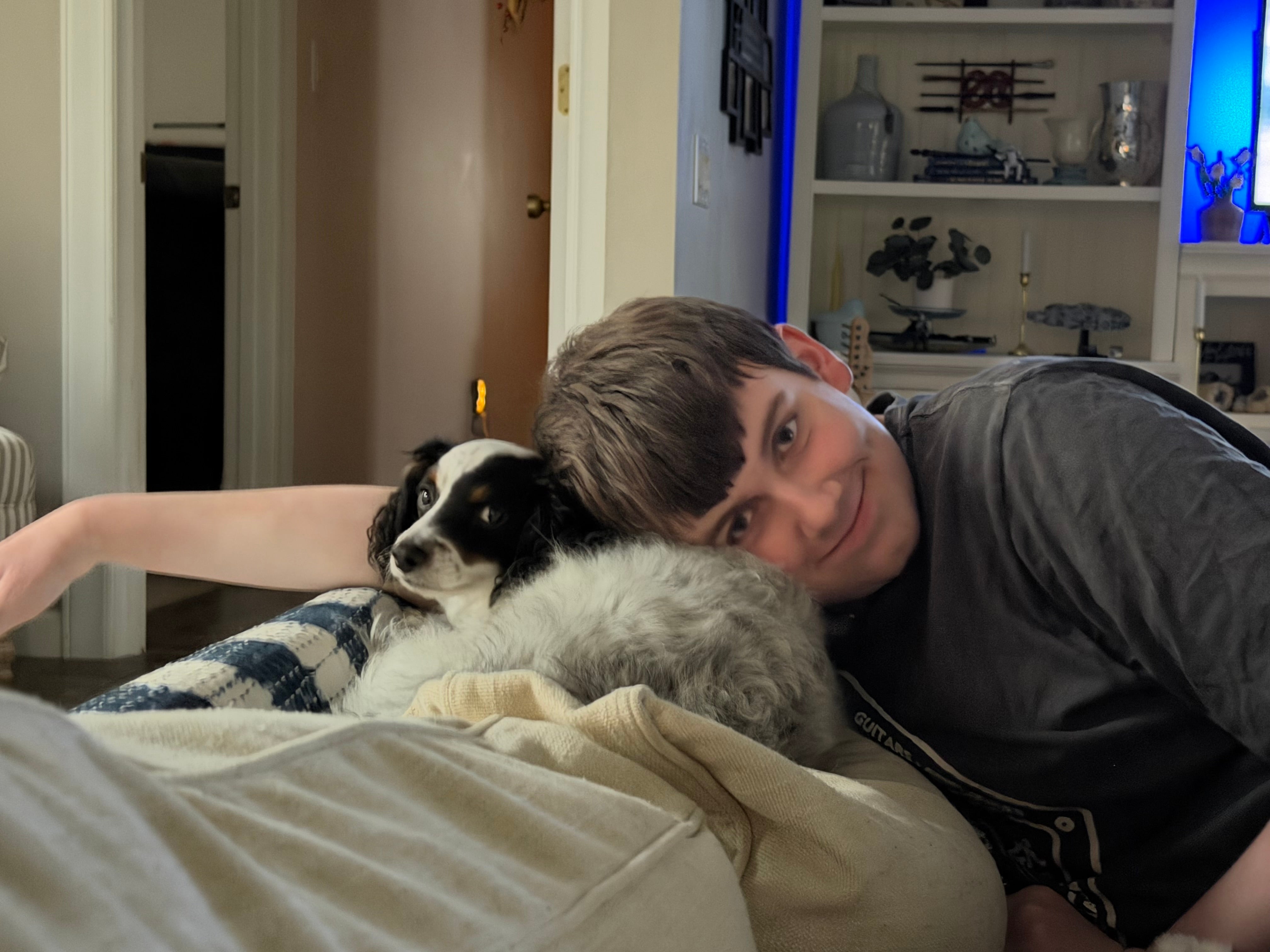 boy and dog