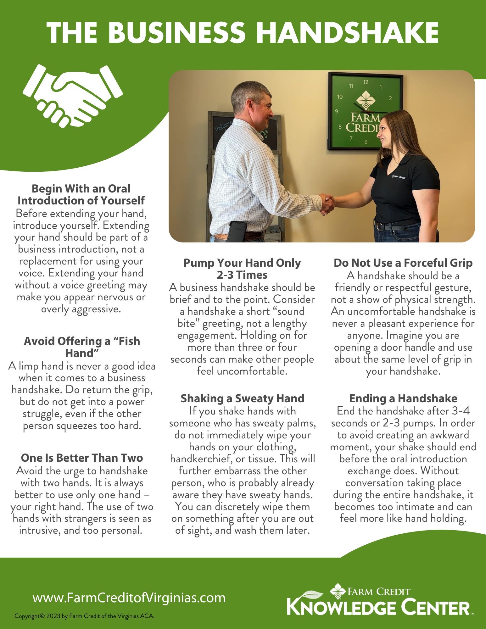 image of the business handshake infographic